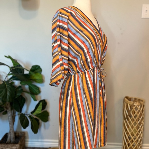 BTQ Striped Linen Cotton Blend Dress - Picture 2 of 9